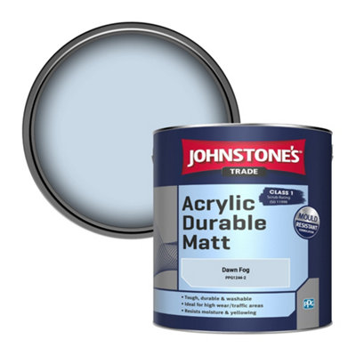 Johnstone's Trade Acrylic Durable Matt Walls & Ceilings Emulsion Paint Dawn Fog (Ppg1244-2) 2.5L from B&Q