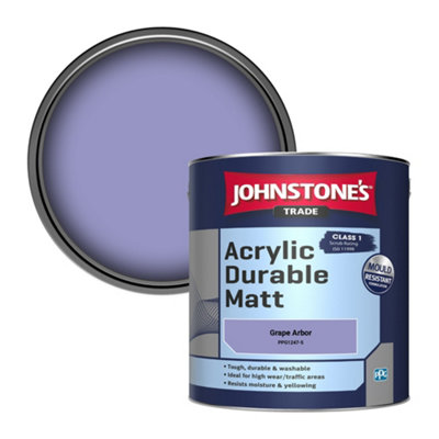 Johnstone's Trade Acrylic Durable Matt Walls & Ceilings Emulsion Paint Grape Arbor (Ppg1247-5) 2.5L from B&Q