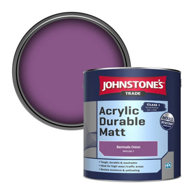 Johnstone's Trade Acrylic Durable Matt Walls & Ceilings Emulsion Paint Bermuda Onion (Ppg1252-7) 2.5L from B&Q