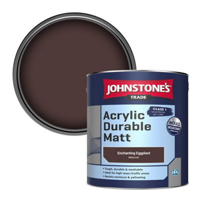 Johnstone's Trade Acrylic Durable Matt Walls & Ceilings Emulsion Paint Enchanting Eggplant (Ppg13-07) 2.5L from B&Q
