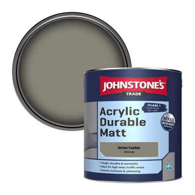 Johnstone's Trade Acrylic Durable Matt Walls & Ceilings Emulsion Paint Winter Feather (Ppg14-06) 2.5L from B&Q