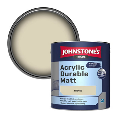 Johnstone's Trade Acrylic Durable Matt Walls & Ceilings Emulsion Paint (Ntbg02) 2.5L from B&Q
