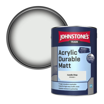 B&Q -  Acrylic Durable Matt Walls & Ceilings Emulsion Paint Candle Shop (Ppg1002-1) 5L