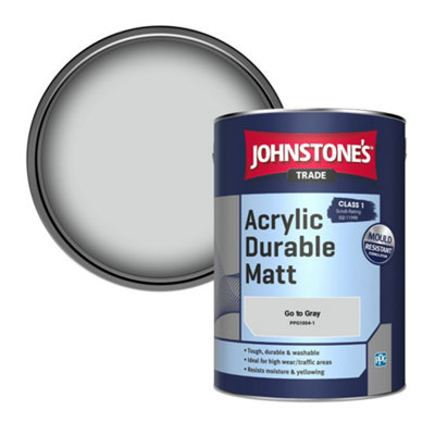 B&Q -  Acrylic Durable Matt Walls & Ceilings Emulsion Paint Go To Gray (Ppg1004-1) 5L