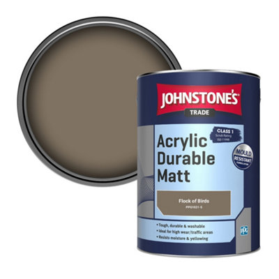 B&Q -  Acrylic Durable Matt Walls & Ceilings Emulsion Paint Flock Of Birds (Ppg1021-5) 5L