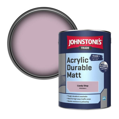 Johnstone's Trade Acrylic Durable Matt Walls & Ceilings Emulsion Paint Candy Shop (Ppg1044-4) 5L from B&Q