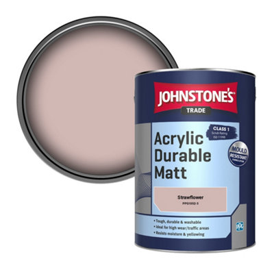B&Q -  Acrylic Durable Matt Walls & Ceilings Emulsion Paint Strawflower (Ppg1052-3) 5L