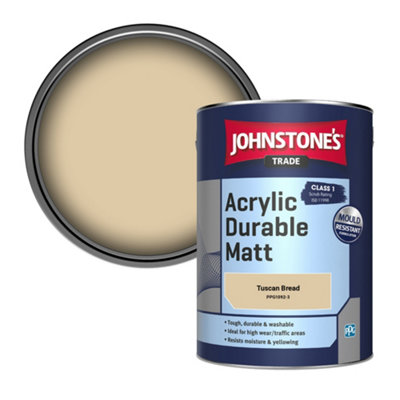 B&Q -  Acrylic Durable Matt Walls & Ceilings Emulsion Paint Tuscan Bread (Ppg1092-3) 5L