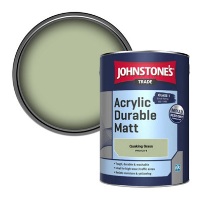 Johnstone's Trade Acrylic Durable Matt Walls & Ceilings Emulsion Paint Quaking Grass (Ppg1121-4) 5L from B&Q