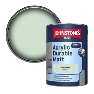 Johnstone's Trade Acrylic Durable Matt Walls & Ceilings Emulsion Paint Herbal Mist (Ppg1131-2) 5L from B&Q