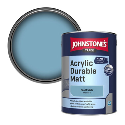 Johnstone's Trade Acrylic Durable Matt Walls & Ceilings Emulsion Paint Field Puddle (Ppg1157-4) 5L from B&Q
