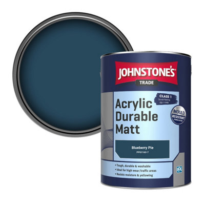 B&Q -  Acrylic Durable Matt Walls & Ceilings Emulsion Paint Blueberry Pie (Ppg1163-7) 5L