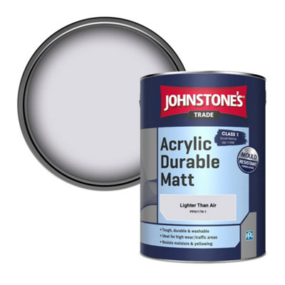 B&Q -  Acrylic Durable Matt Walls & Ceilings Emulsion Paint Lighter Than Air (Ppg1176-1) 5L