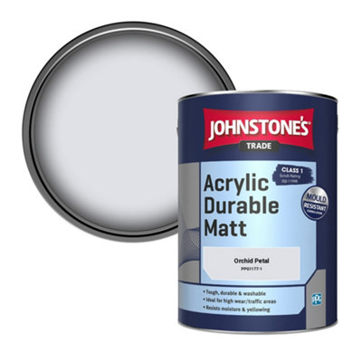 Johnstone's Trade Acrylic Durable Matt Walls & Ceilings Emulsion Paint Orchid Petal (Ppg1177-1) 5L from B&Q