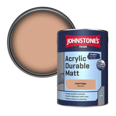 Johnstone's Trade Acrylic Durable Matt Walls & Ceilings Emulsion Paint Hush Puppy (Ppg1199-4) 5L from B&Q