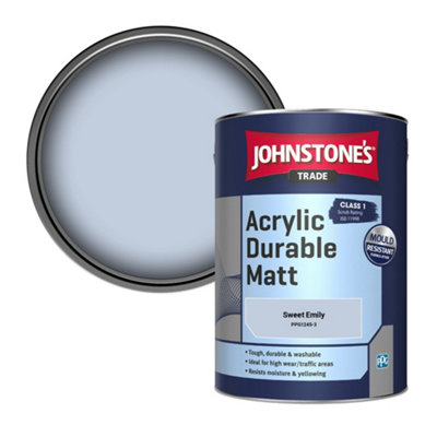 Johnstone's Trade Acrylic Durable Matt Walls & Ceilings Emulsion Paint Sweet Emily (Ppg1245-3) 5L from B&Q
