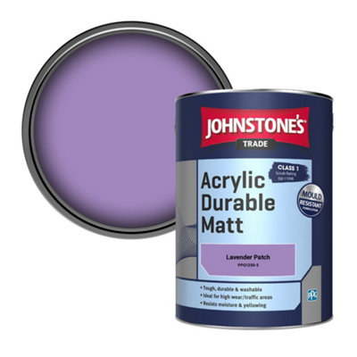 Johnstone's Trade Acrylic Durable Matt Walls & Ceilings Emulsion Paint Lavender Patch (Ppg1250-5) 5L from B&Q