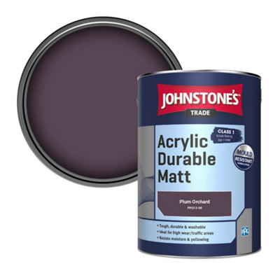Johnstone's Trade Acrylic Durable Matt Walls & Ceilings Emulsion Paint Plum Orchard (Ppg13-08) 5L from B&Q
