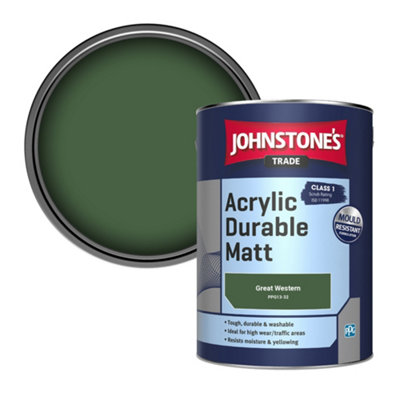 Johnstone's Trade Acrylic Durable Matt Walls & Ceilings Emulsion Paint Great Western (Ppg13-32) 5L from B&Q