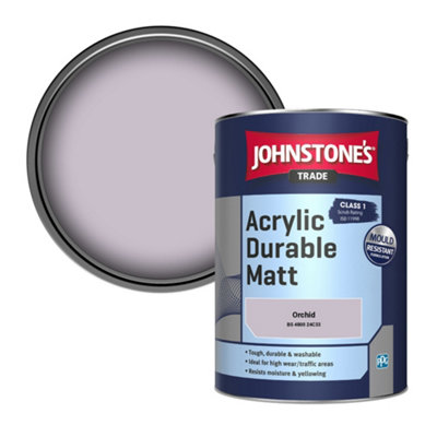 Johnstone's Trade Acrylic Durable Matt Walls & Ceilings Emulsion Paint Orchid (24C33) 5L