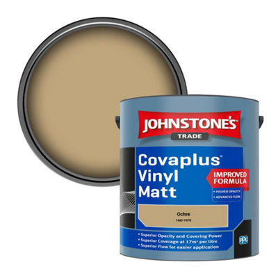 B&Q -  Covaplus Vinyl Matt Walls & Ceilings Emulsion Paint Ochre (1443-Y07R) 2.5L