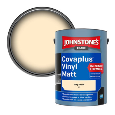 B&Q -  Covaplus Vinyl Matt Walls & Ceilings Emulsion Paint Silky Peach (307) 5L