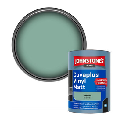 Johnstone's Trade Covaplus Vinyl Matt Walls & Ceilings Emulsion Paint Sky Blue (Bs 381C 101) 1L