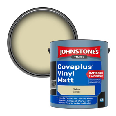 B&Q -  Covaplus Vinyl Matt Walls & Ceilings Emulsion Paint Vellum (Bs 381C 365) 2.5L