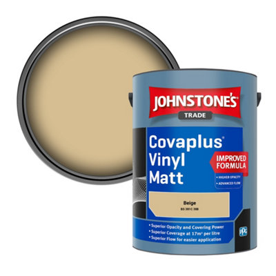 B&Q -  Covaplus Vinyl Matt Walls & Ceilings Emulsion Paint Beige (Bs 381C 388) 5L