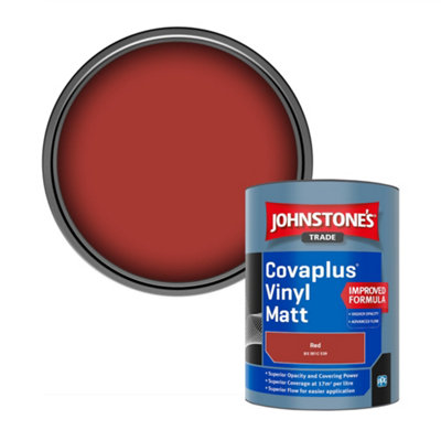 B&Q -  Covaplus Vinyl Matt Walls & Ceilings Emulsion Paint Red (Bs 381C 539) 1L