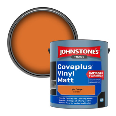 B&Q -  Covaplus Vinyl Matt Walls & Ceilings Emulsion Paint Light Orange (Bs 381C 557) 2.5L