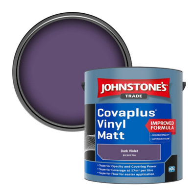 B&Q -  Covaplus Vinyl Matt Walls & Ceilings Emulsion Paint Dark Violet (Bs 381C 796) 2.5L
