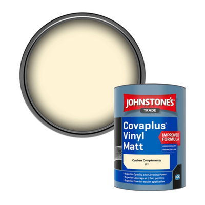 B&Q -  Covaplus Vinyl Matt Walls & Ceilings Emulsion Paint Cashew Complements (C17) 1L