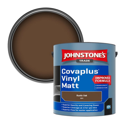 B&Q -  Covaplus Vinyl Matt Walls & Ceilings Emulsion Paint Rustic Oak (G201) 2.5L