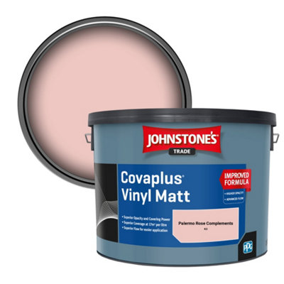 B&Q -  Covaplus Vinyl Matt Walls & Ceilings Emulsion Paint Palermo Rose Complements (K3) 10L