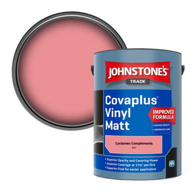 B&Q -  Covaplus Vinyl Matt Walls & Ceilings Emulsion Paint Cyclamen Complements (K41) 5L