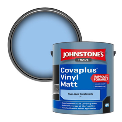 B&Q -  Covaplus Vinyl Matt Walls & Ceilings Emulsion Paint River Azure Complements (O7) 2.5L