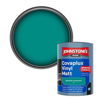 B&Q -  Covaplus Vinyl Matt Walls & Ceilings Emulsion Paint Bluebottle Complements (S41) 1L