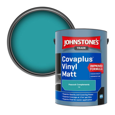 B&Q -  Covaplus Vinyl Matt Walls & Ceilings Emulsion Paint Peacock Complements (T20) 5L