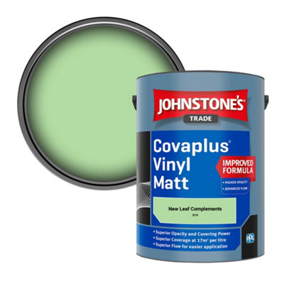 B&Q -  Covaplus Vinyl Matt Walls & Ceilings Emulsion Paint New Leaf Complements (V19) 5L