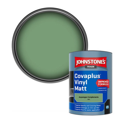 B&Q -  Covaplus Vinyl Matt Walls & Ceilings Emulsion Paint Asparagus Complements (W23) 1L