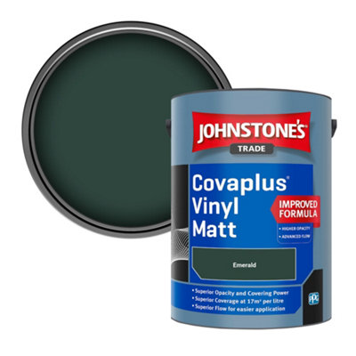 B&Q -  Covaplus Vinyl Matt Walls & Ceilings Emulsion Paint Emerald 5L