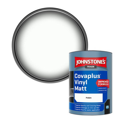 Johnstone's Trade Covaplus Vinyl Matt Walls & Ceilings Emulsion Paint Polaire 1L