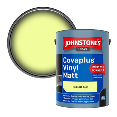 B&Q -  Covaplus Vinyl Matt Walls & Ceilings Emulsion Paint (Ncs 0040-G60Y) 5L
