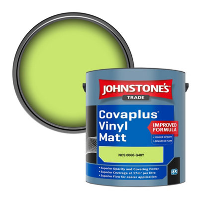 B&Q -  Covaplus Vinyl Matt Walls & Ceilings Emulsion Paint (Ncs 0060-G40Y) 2.5L