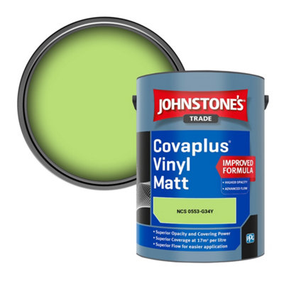 B&Q -  Covaplus Vinyl Matt Walls & Ceilings Emulsion Paint (Ncs 0553-G34Y) 5L