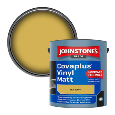 B&Q -  Covaplus Vinyl Matt Walls & Ceilings Emulsion Paint (Ncs 2050-Y) 2.5L