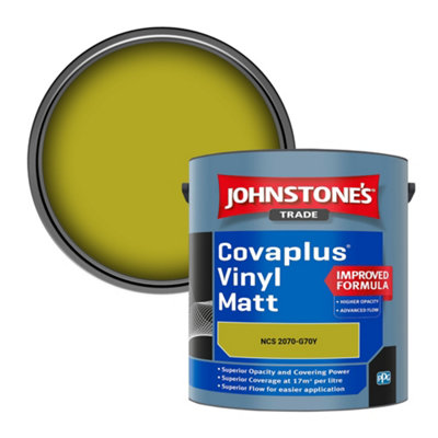 B&Q -  Covaplus Vinyl Matt Walls & Ceilings Emulsion Paint (Ncs 2070-G70Y) 2.5L