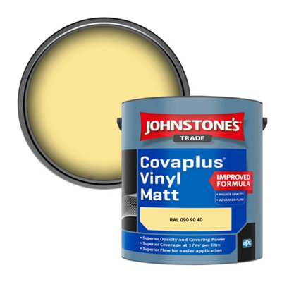 B&Q -  Covaplus Vinyl Matt Walls & Ceilings Emulsion Paint (Ral 090 90 40) 2.5L
