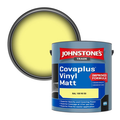 B&Q -  Covaplus Vinyl Matt Walls & Ceilings Emulsion Paint (Ral 100 90 50) 2.5L